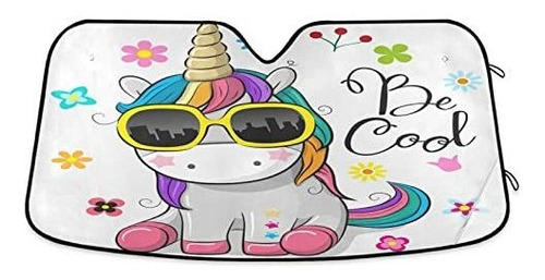 Parasol Para Parabrisas De Coche Con Diseño De Unicornio