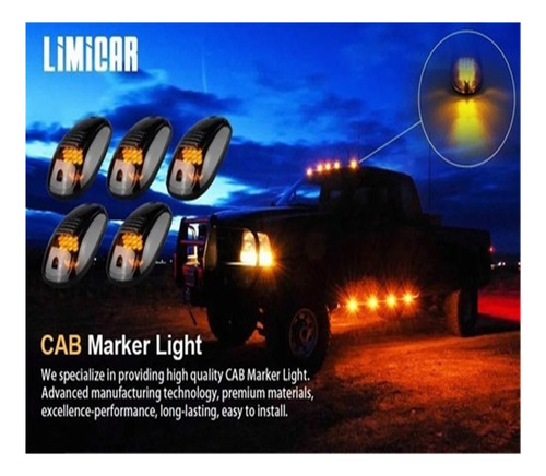 Luzes De Corrida Do Caminhão 5 Para O Teto Do Carro Dodge.