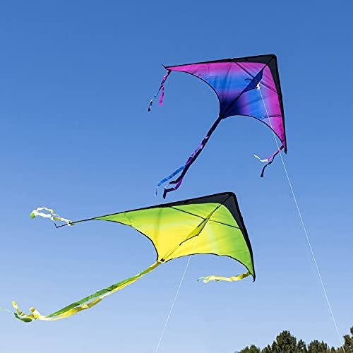 Cometas Joyin 3pzas Grandes De Color Naranja Verde Y Morado
