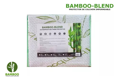 Cubre Colchon Funda Bamboo Individual Twin Impermeable