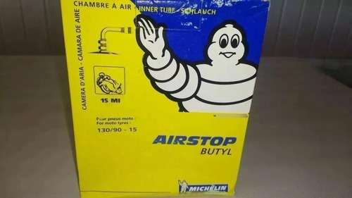 Michelin Airstop Camara Ar Aro 15MI 130/90-15 válvula torta angulo 90° graus bico curvo