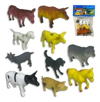 Comprar Kit Animais Fazenda Fazendinha De Borracha Brinquedo Bichos