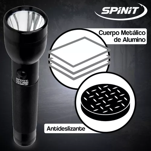 Linterna Led Cree Spinit Metal Pro 3 Pilas D Zoom Ajustable Color