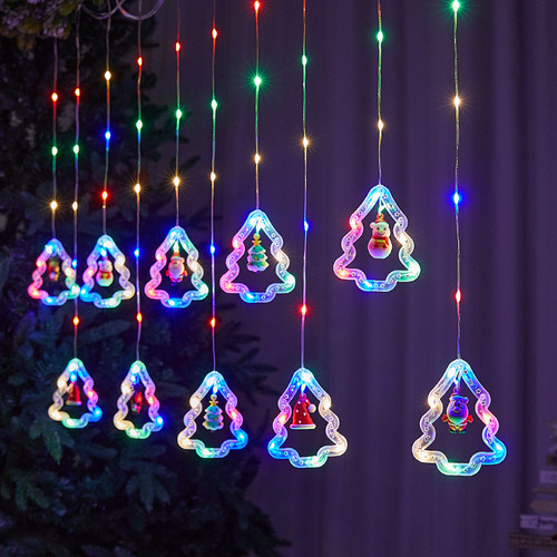 Cortina De Luces Led Decorativas Colgantes 3d De Navidad Luces Color