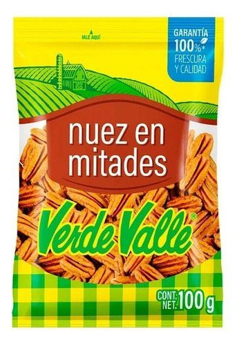 2 Pza Nuez Verde Valle En Mitades 100 G
