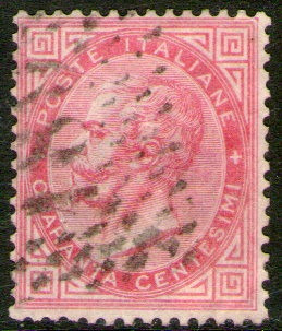 Italia Sello Usado Rey Victor Emmanuel 2° X 40c Años 1863-77