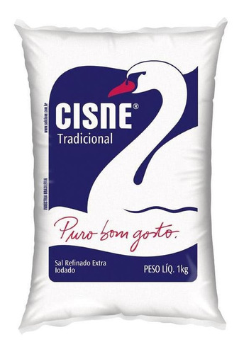 Sal Refinado Cisne Pacote 1kg