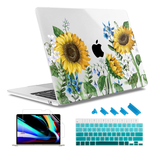 Funda May Chen Para Macbook Air 13 M2 + C/teclado Sunflow