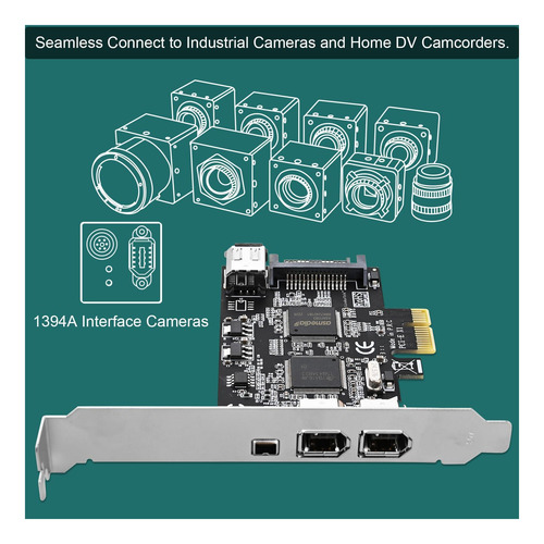 Tarjeta Linkstek Pcie 1394a Firewire 400 De 4 Puertos Para Y