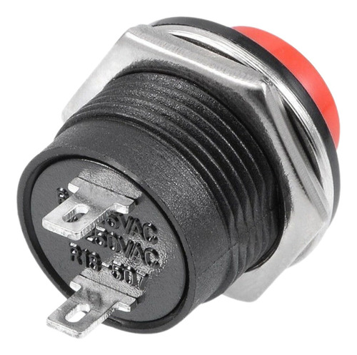 R13-507 Chave Interruptor Botão Redonda Vermelha - 10
