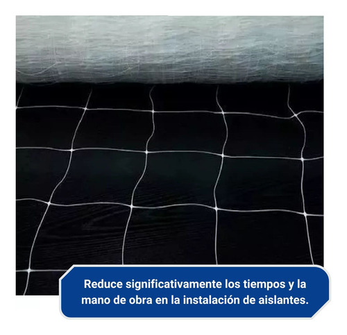 Red Malla Plastica Sosten Rollo Para Aislacion Techo X 50m2