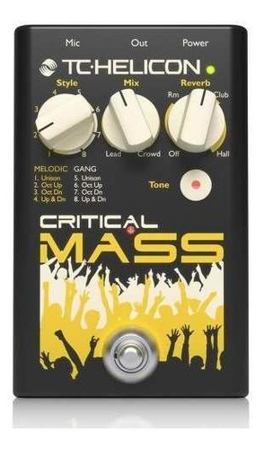 Pedal De Efectos Vocal Tc Helicon Critical Mass