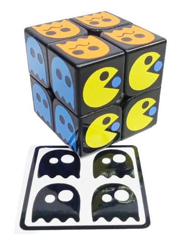 Cubo Rubik 2x2 Stickers Pacman Version 1