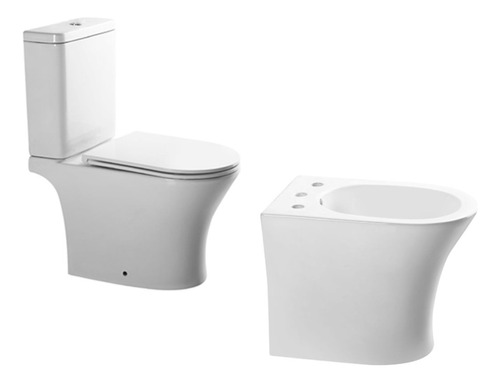 Combo Sanitarios Piazza Abruzzo Inod+moch+bidet3a Con Tapa