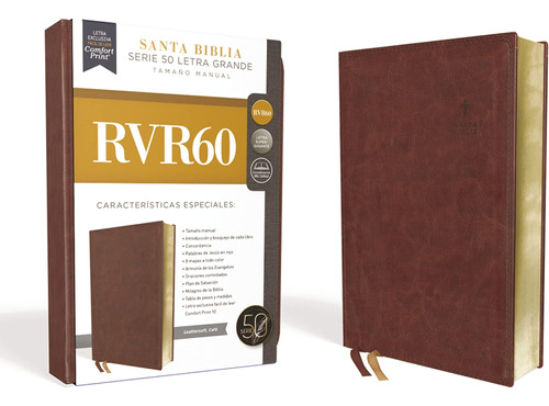 Libro: Rvr60 Santa Biblia Serie 50 Letra Grande, Tamaño Café