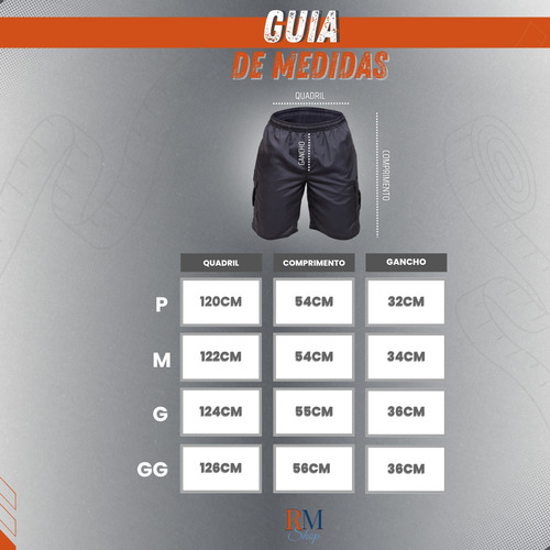 Kit 3 Bermuda Masculina Cargo Tactel 5 Bolsos Com Elástico