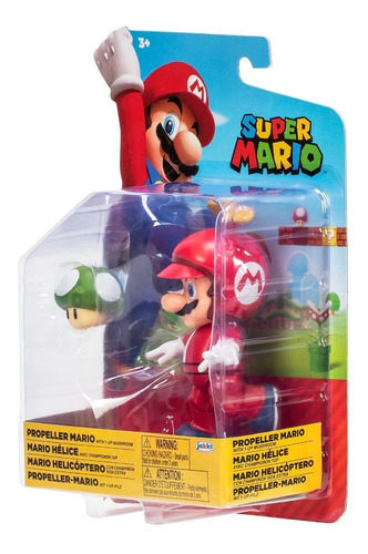 Super Mario Bros Figura Modelo Mario Helice 10 Cm Altura