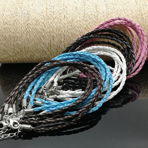 2 X 25 Pcs Cuerda Cuero Para Diy Collar