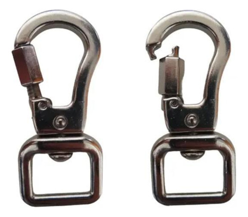 Fecho Mosquetão Para Guias Com Trava Em Rosca 10 Un 20 Mm