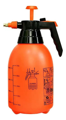 Rociador Pulverizador De Agua Regador Plantas Presion 2 Ltr Color Naranja