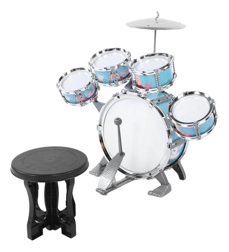 Batería Musical Para Niños, Kit De Batería Con Dibujos Anima