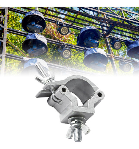 4 Abrazadera De Iluminación Profesional De Plata 25 A 30mm