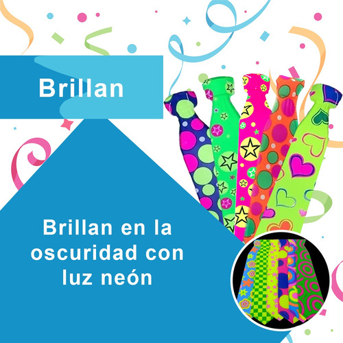 24 Corbatas Batucada Colores Neon Artículos Fiesta Mayoreo