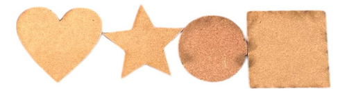 Estrella,corazon,circulo,cuadrado De 15cm En Mdf 3mm, X4u