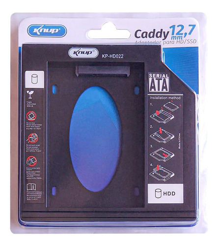 Adaptador Caddy 12,7mm Hd Ssd Sata Case Gaveta Dvd Notebook