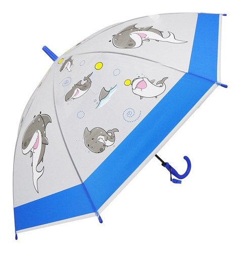 Paraguas Infantil Reforzado Silbato Diseño Unicornio Liviano