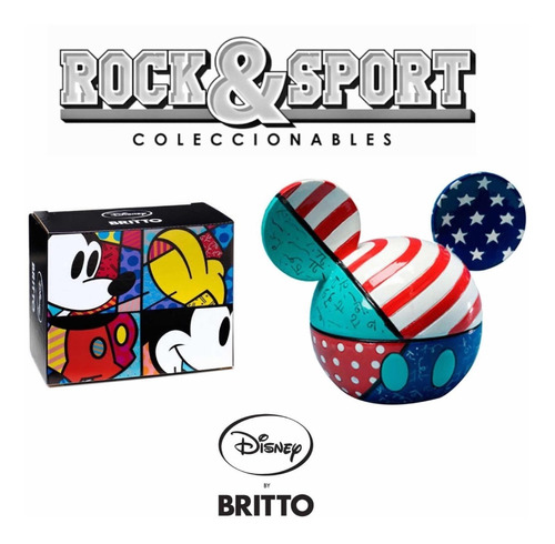Romero Britto Disney Mickey Mouse Alhajero 1 Ears Box Usa