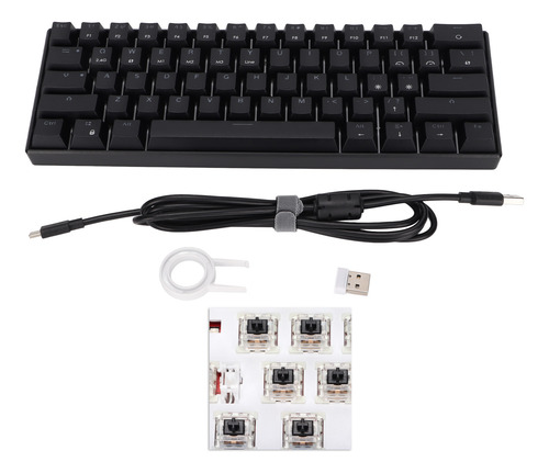 Teclado Mecánico De Computadora, 61 Teclas, Soporte De Tres