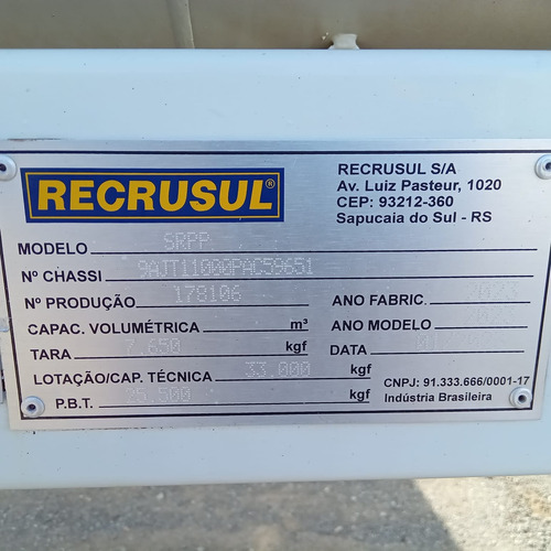 Bitrem 9 Eixos Tanque Aço 2023 Recrusul Com Pneus