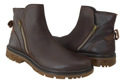 Botas Botines Cierre Hombre Christian Gallery 2850 Chocolate