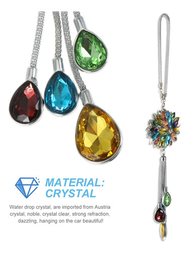 Adorno Colgante Con Diseño De Camelia De Cristal, 1 Unidad,