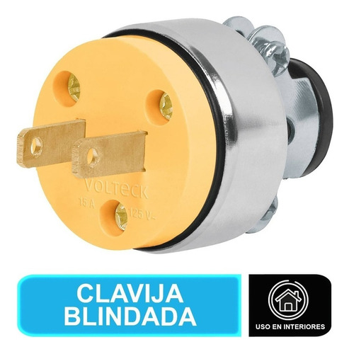 Clavija Blindada Sin Tierra Voltech 46200