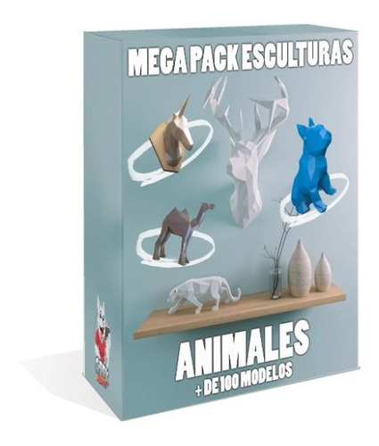 Mega Pack Papercraft 3d + 100 Modelos Animales Imprimible!