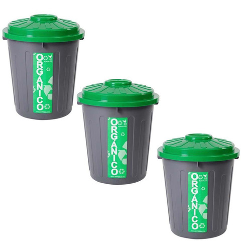 Cesto Recolector Para Agua, Mxrgm-003, 3 Pzs, 22lts, Polieti Color Verde
