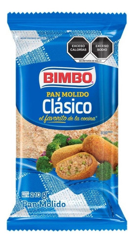 9 Pzas Pan Molido Bimbo Clásico 210 G