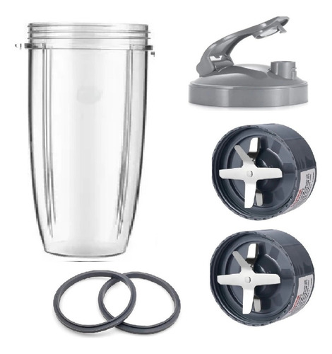 Set De Repuesto Nutribullet 6 Pz Aspas Vaso Empaques Tapa