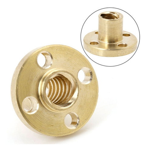Imagen 3 de 4 de Tornillo Y Tuerca Varilla Thsl 8 60cm Acme Impresora 3d