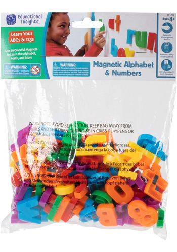 Educational Insights Alfabeto Números Magnéticos Juguetes