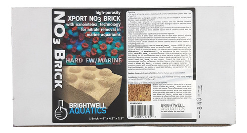 bloque biologico Xport-no3 brick Reduce nitratos Brightwell Aquatics