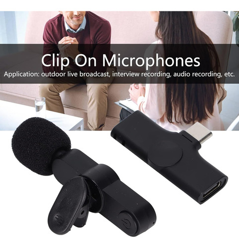 Micrófono Inalámbrico De Solapa Celular Para Android Usb-c