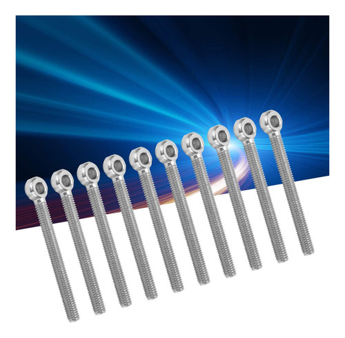 10 Pernos De Ojo 304 De Acero Inoxidable M6x60, Ganchos Para