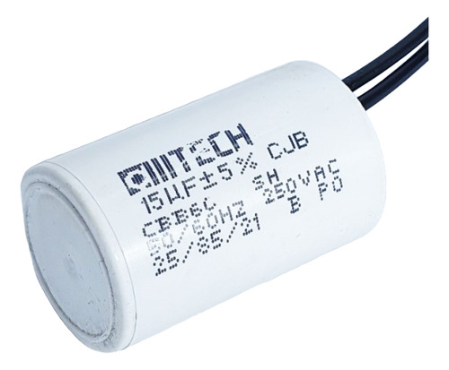 Capacitor De Partida De 15uf X 250 Vac Fio Cbb60 - 25/85/21