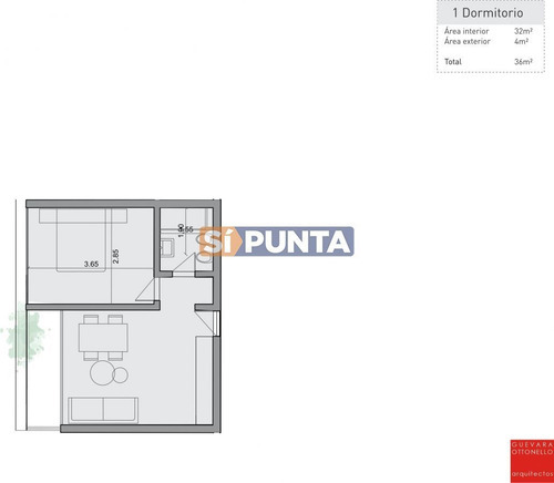 Imagen 4 de 6 de Apartamento De 1 Dormitorio En Venta Punta Del Este