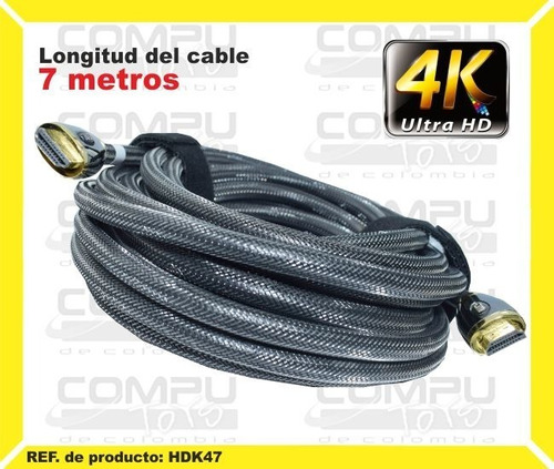 Cable Hd Blindado 7m 4k Ref: Hdk47 Computoys Sas