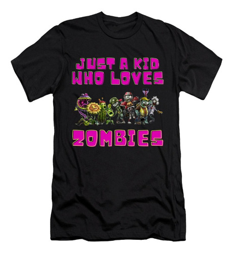 Polera Unisex Plantas Vs Zombies Game Kid Algodon Estampado