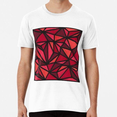 Remera Red Geometric Triangles Algodon Premium 